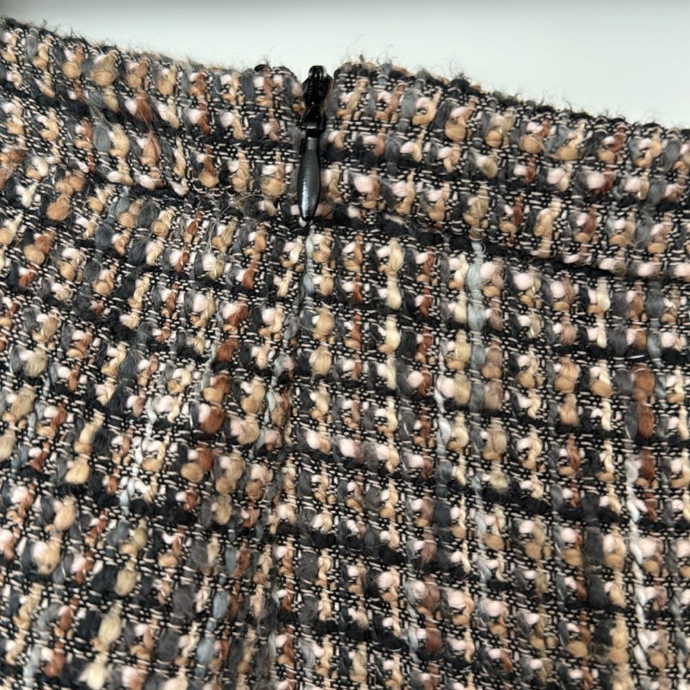 Valentino Brown Tweed Skirt with Back Ruffle - Picture 6 of 13